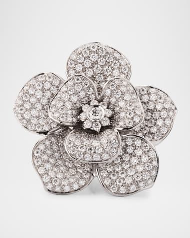 Leo Pizzo Flora 18K White Gold Diamond Ring