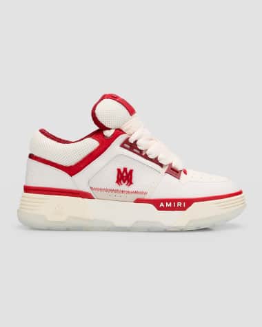 Red and white designer shoes on sale