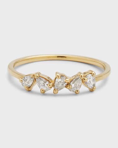 LANA Zig Zag Pear Diamond Ring