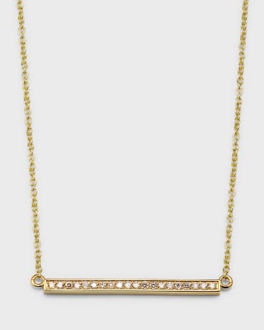 Jennifer Meyer 18k Diamond Stick Necklace