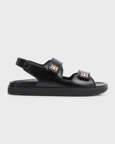 Givenchy 4G Leather Strap Flat Sandals