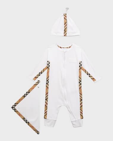 Burberry Kid's Claude 3-Piece Romper Set