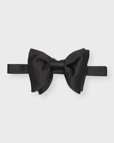 Luxurious Bow Tie Bow Tie & Square / Pre Tied / Black