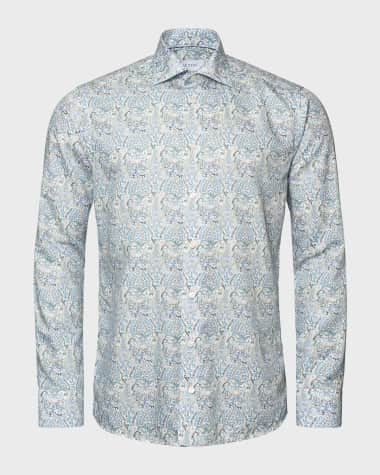 Eton Men's Paisley-Print Slim Fit Dress Shirt