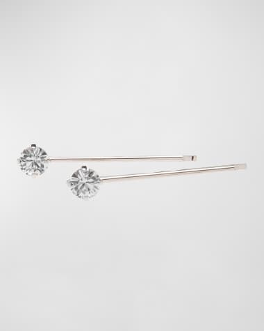 L. Erickson Little Gem Crystal Bobby Pin Pair