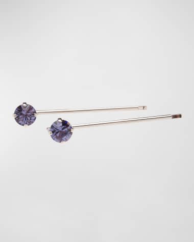 L. Erickson Little Gem Crystal Bobby Pin Pair