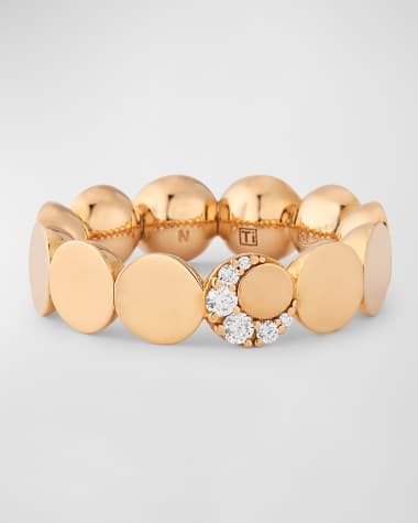 Pasquale Bruni Luce 18K Red Gold Diamond Ring, Size 6.5