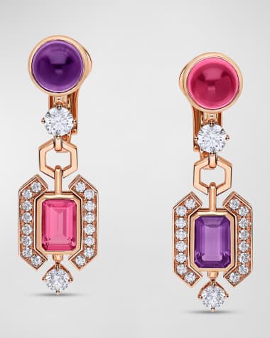 BVLGARI Allegra 18K Rose Gold Asymmetrical Earrings
