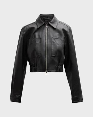 Proenza Schouler White Label Cropped Leather Jacket