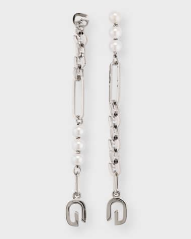 Givenchy G-Link Pearly Drop Earrings