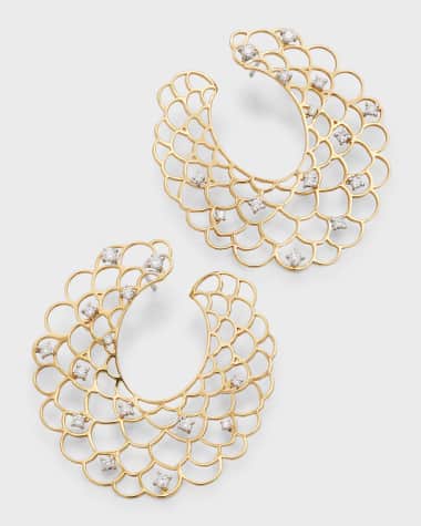 Staurino 18K Yellow Gold Moresca Earrings with Diamonds