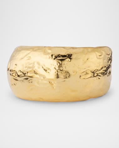 Kenneth Jay Lane 22K Hammered Gold Cuff Bracelet