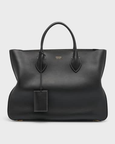 Ferragamo Men's Large Leather Tote Bag