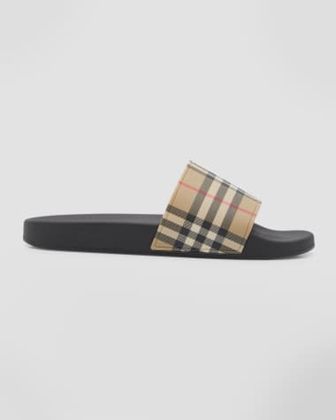 Burberry Men's Furley Check Slides