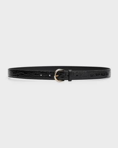 20mm monogram leather belt - Saint Laurent - Women