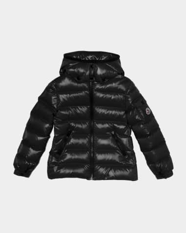 Moncler Kid's Bady Quilted Logo Jacket, Size 4-6