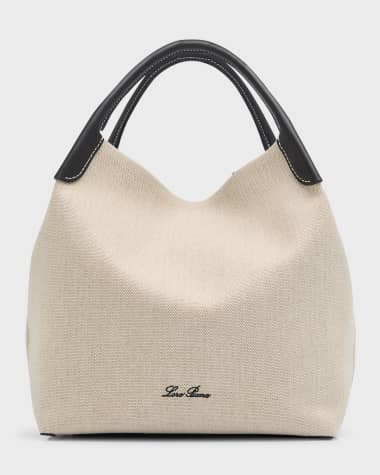 LORO PIANA Black Pebbled Leather Solid Handbag – Labels Luxury