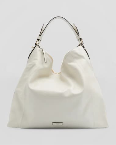 Jimmy Choo Ana Zip Leather Hobo Bag