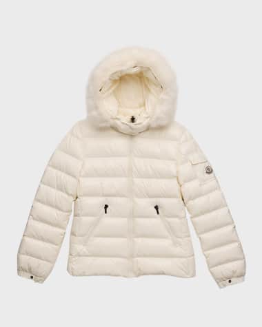 Moncler Kids Bady Faux Fur Quilted Jacket, Size 8-14
