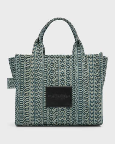 Marc Jacobs The Washed Monogram Denim Small Tote Bag
