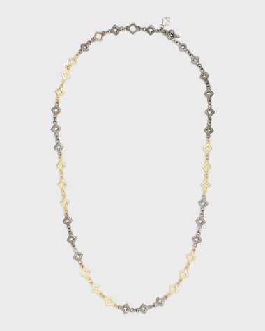 Armenta Old World Mini Scroll Necklace in 18K Gold and Silver