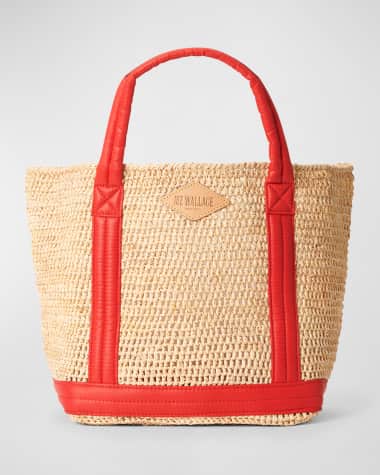 MZ WALLACE Small Raffia Beach Tote Bag