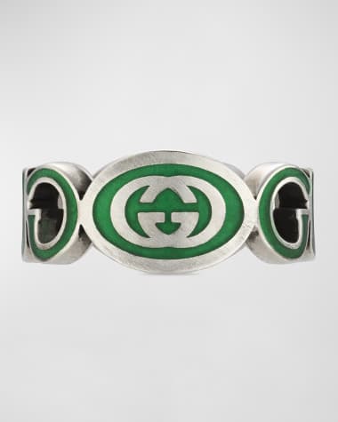 Gucci Men's Interlocking G Enamel Band Ring