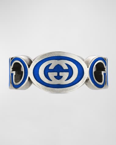 Gucci Men's Interlocking G Enamel Band Ring