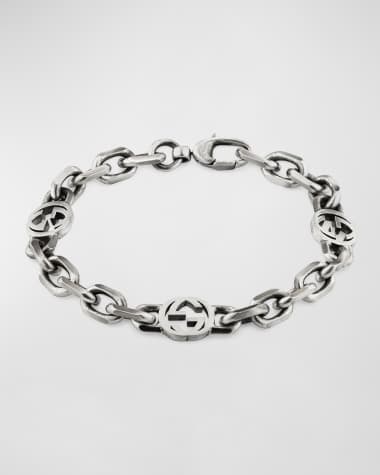 Gucci Men's Interlocking G Chain Bracelet, 7.5"L