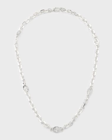 Gucci Men's Sterling Silver Interlocking G Link Necklace