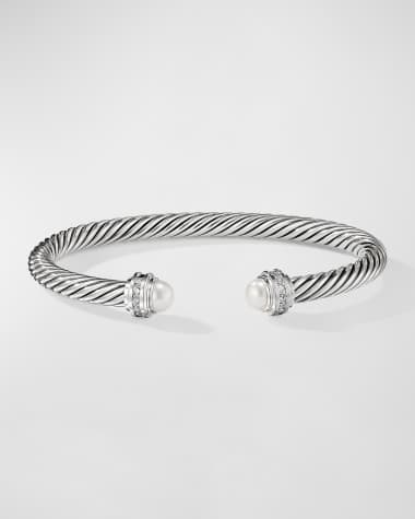David Yurman Cable Bracelet with Gemstones in Silver