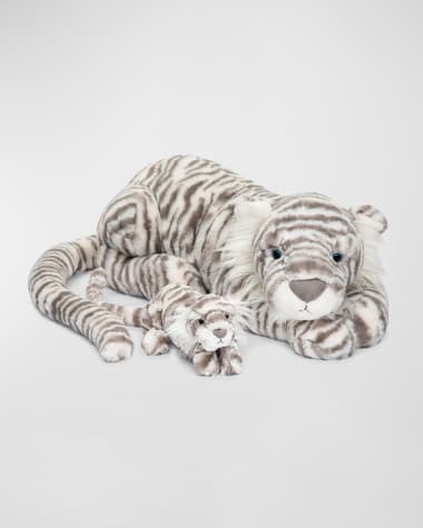 Jellycat Sacha Really Big Snow Tiger Plush Toy