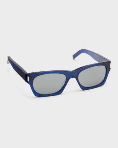 Saint Laurent Men's SL 4020 Rectangle Acetate Sunglasses