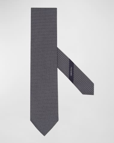 ZEGNA Men's Geometric Silk Tie