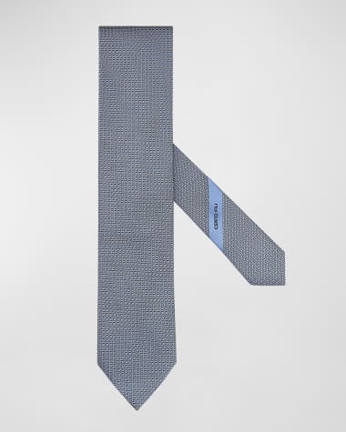 ZEGNA Men's Geometric Silk Tie