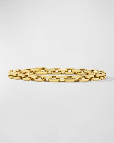Roman Cuff Bracelet in 18K Yellow Gold, 7.5mm