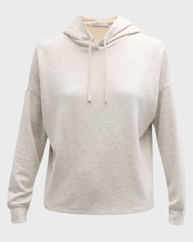 Rhinestone Trim Quarter Zip Boxy Fleece Sweatshirt