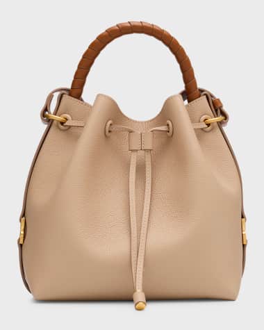 Chloe Marcie Bucket Bag in Grained Leather