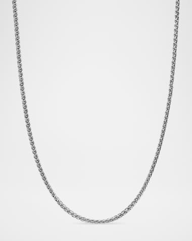 David Yurman 2.5mm Men's Wheat Chain Necklace in Silver
