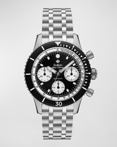 ZODIAC Super Sea Wolf Chrono-Automatic Bracelet Watch, 42mm