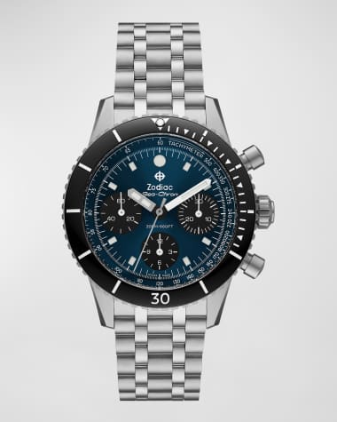 ZODIAC Super Sea Wolf Chrono-Automatic Bracelet Watch, 42mm