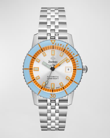 ZODIAC Men's Super Sea Wolf Compression Automatic Bracelet Watch, 40mm