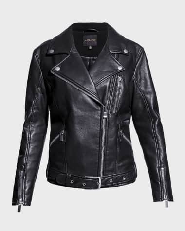 AS by DF Brando Recycled Leather Boyfriend Jacket