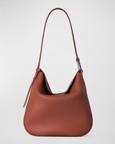Akris Anna Medium Leather Hobo Bag