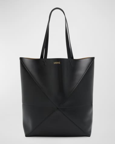 Loewe Puzzle Fold Large Tote Bag in Shiny Leather