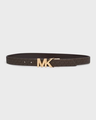 Michael Kors Reversible Logo Leather Belt