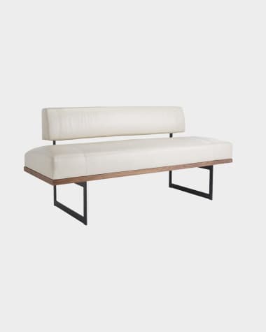 Arteriors Tuck Leather Bench