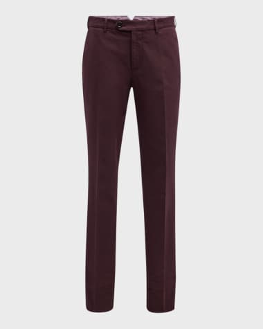 Brunello Cucinelli Men's Italian Fit Flat Front Pants