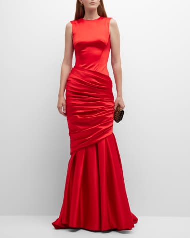 red gown dress