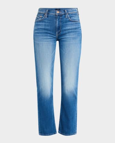 Designer straight leg jeans top